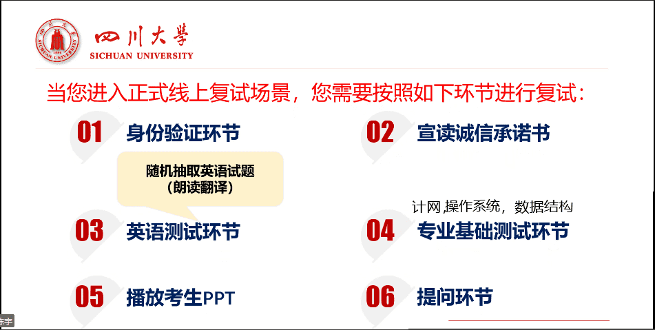 川大计算机学院面试流程